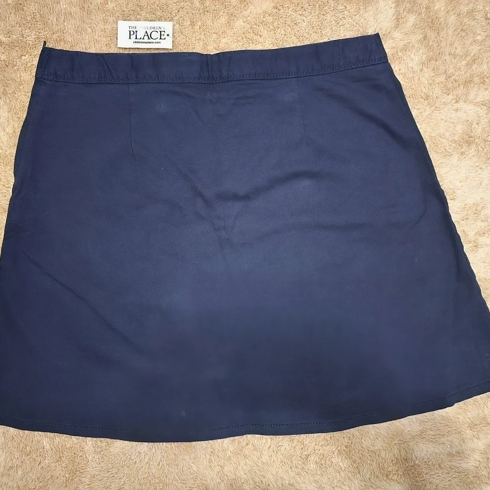 The Children's Place Blue Mini A-line Skort for School Uniform Shorts Underneath